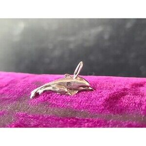 925 Sterling Silver Dolphin Pendant Vintage